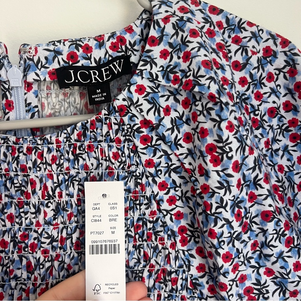 NEW J Crew Meadow Midi Dress in Poppy Floral Print Women's Size Medium - Picture 6 of 10